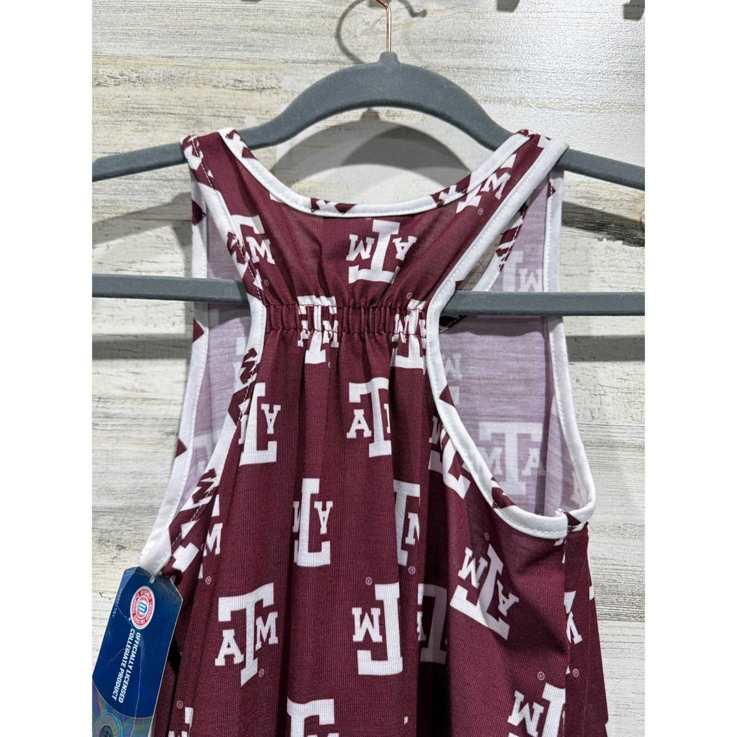 TJ's PJs Nightgown Girls 7 Maroon Texas A&M Aggies Ruffle Sleepwear NWT8