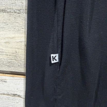 Kickee V-Neck Shirt Mens L Black Bamboo Viscose Spandex Basic Casual EUC3