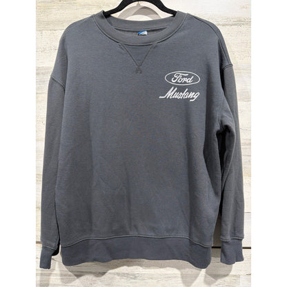 Old Navy Sweatshirt Kids XL 14/16 Gray Ford Mustang Graphic Carcore EUC0