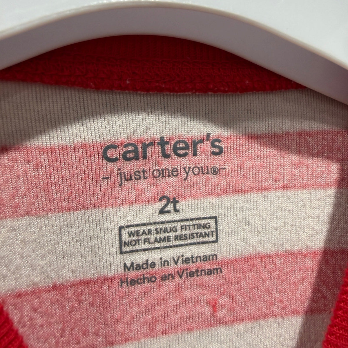 Carter's Just One You Footed Pajamas Kids 2T Green Red Fleece Christmas Holiday2