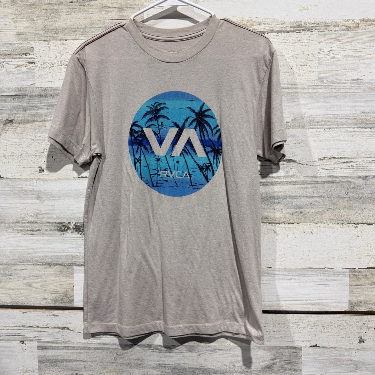 RVCA Artist Network Program Graphic T-Shirt Men Small Tan Cotton Blend Surf0