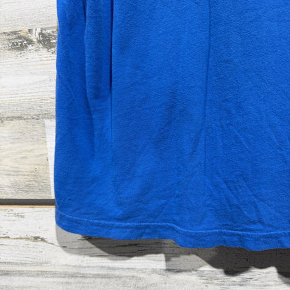 Abercrombie & Fitch Muscle Fit Logo Tee Men Large Blue Cotton Y2K Flawed*5