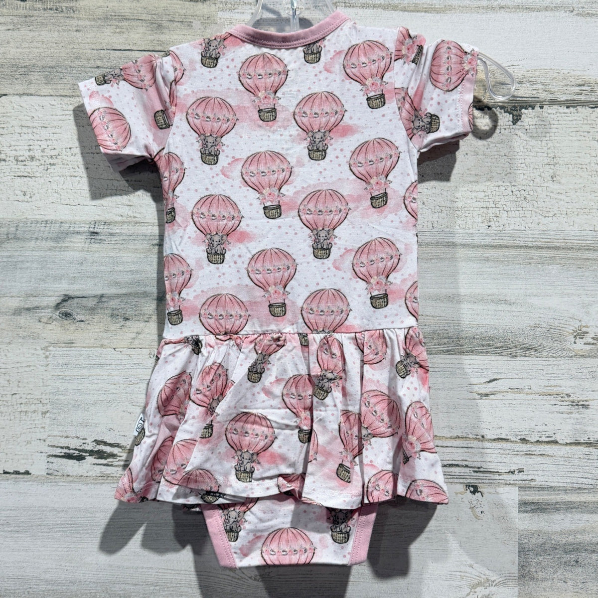 Little Dreamers Designs Romper Dress Girls 12-18M Pink Bamboo Whimsical NWT3
