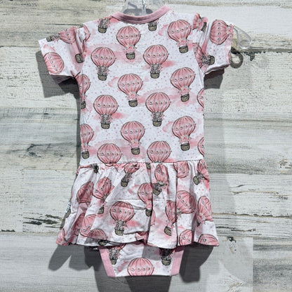 Little Dreamers Designs Romper Dress Girls 12-18M Pink Bamboo Whimsical NWT3
