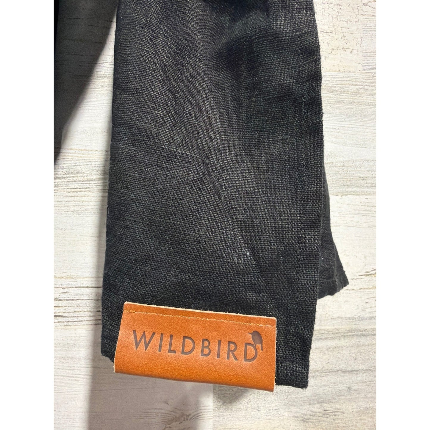 Wildbird Ring Sling Baby Carrier Kids Black Linen Gold Ring Boho EUC1