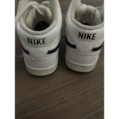Nike Court Vision Mid Women Size 8.5 White Black Retro Sneaker GUC3