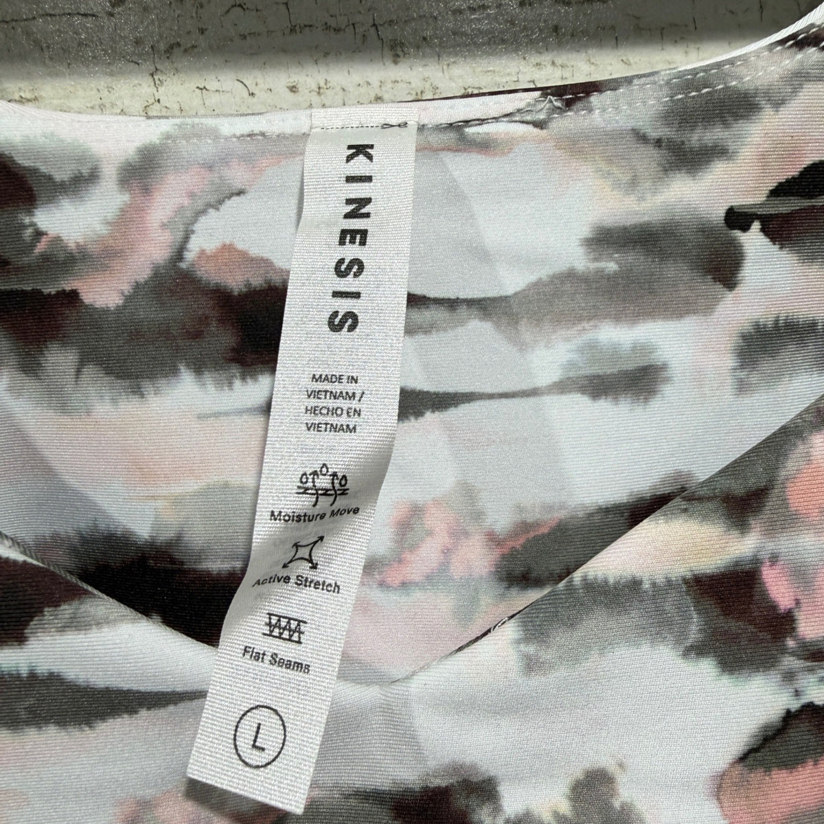 Kinesis The Active Project Crop Tank Women Large Pink Gray Activewear NWT2