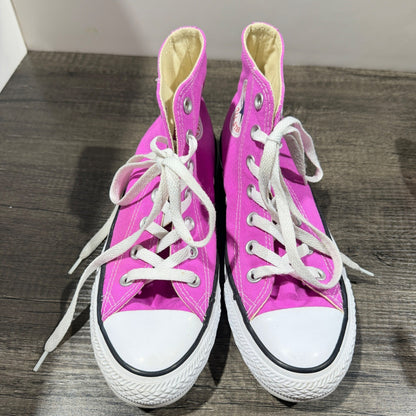 Converse Chuck Taylor High Top Women 7 Pink Magenta Canvas Classic EUC5