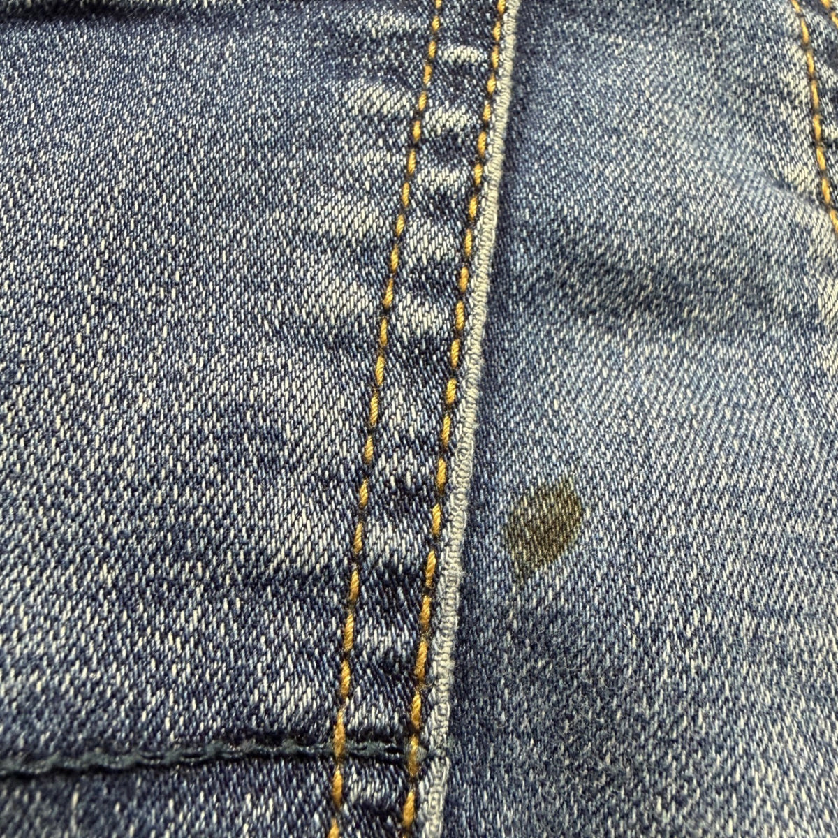 American Eagle Hi-Rise Jegging Women 2 Blue Super Stretch Distressed *Flawed4