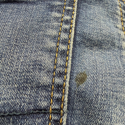American Eagle Hi-Rise Jegging Women 2 Blue Super Stretch Distressed *Flawed4