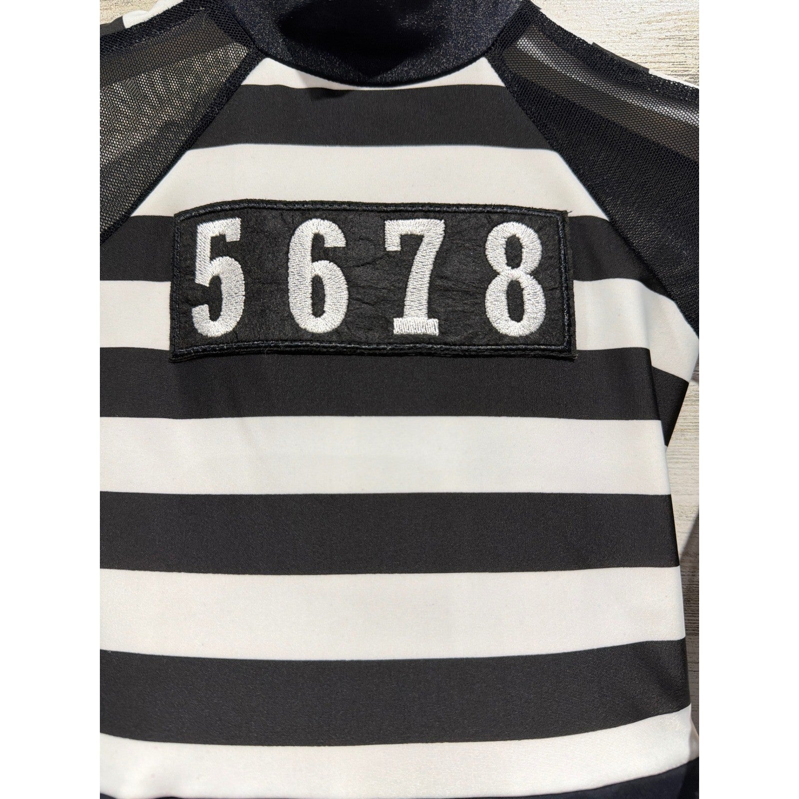 Weissman Dance Costume Girls Small Child SC Black White Stripe 5678 Performance1