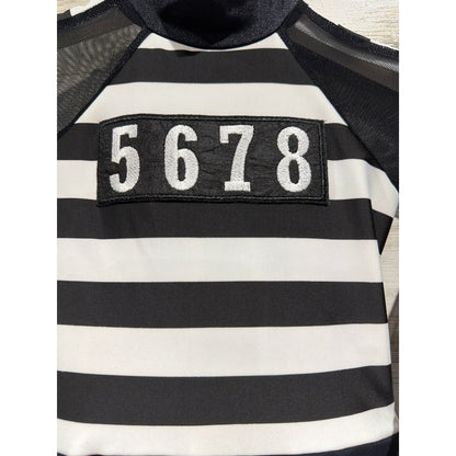 Weissman Dance Costume Girls Small Child SC Black White Stripe 5678 Performance1