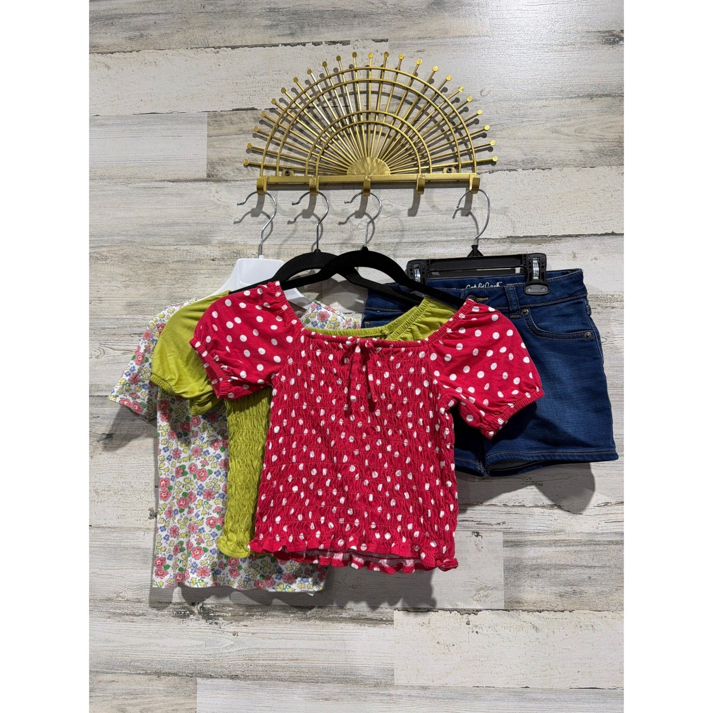 Gap Old Navy Cat & Jack Shirt Shorts Bundle Girls 8 Multicolor Summer EUC0