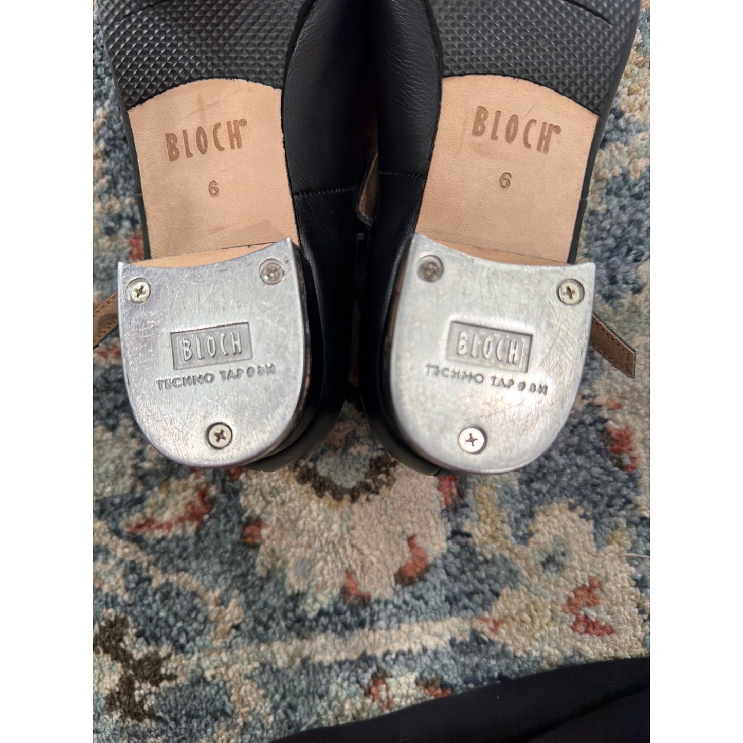 Bloch Tap Shoes Women 6 Black Leather Mary Jane Techno Tap Dance8