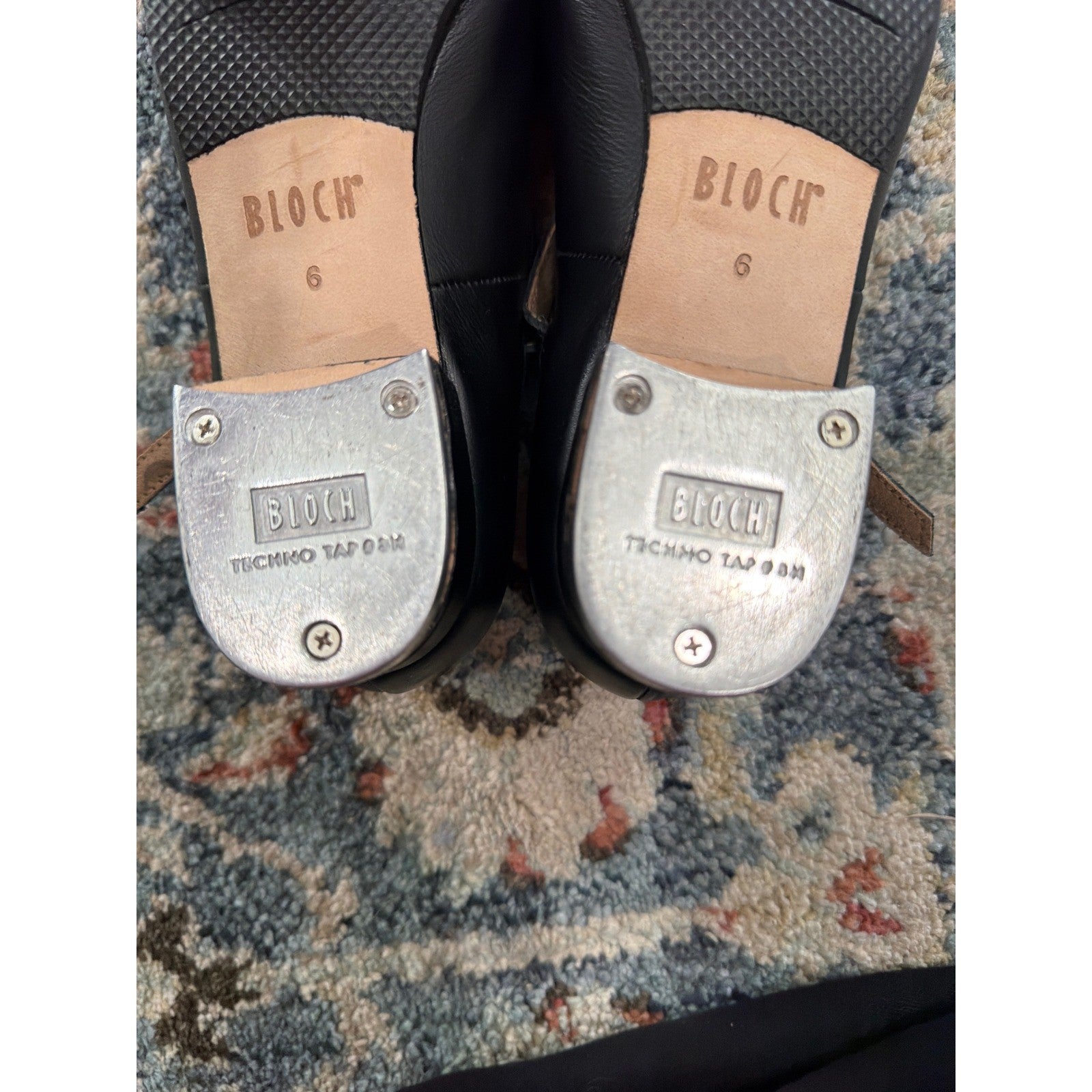 Bloch Tap Shoes Women 6 Black Leather Mary Jane Techno Tap Dance8