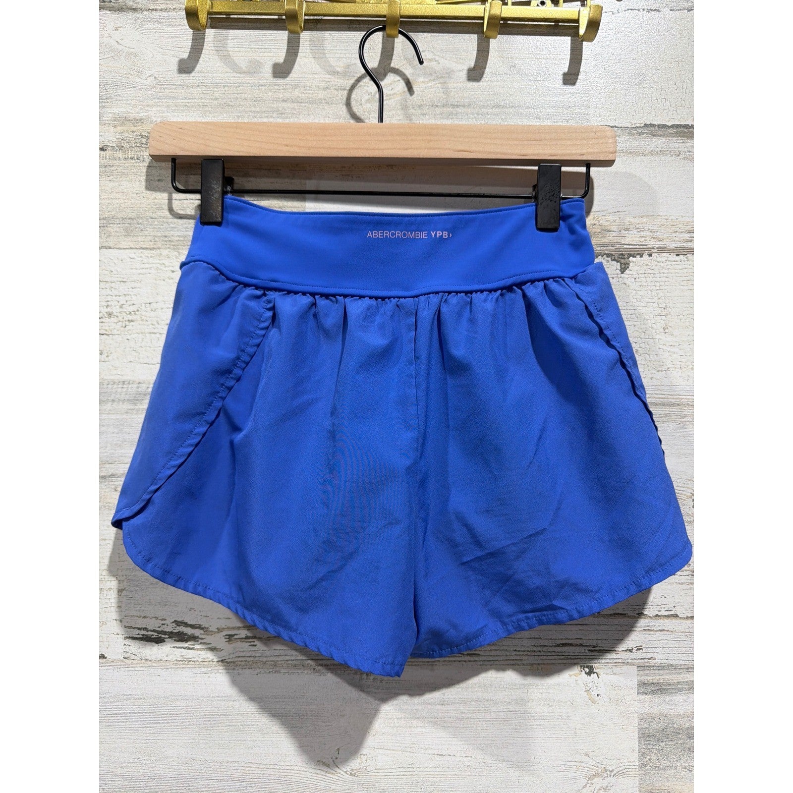 Abercrombie Kids YPB Active Shorts Girls 11/12 Blue Crossover Athletic EUC2