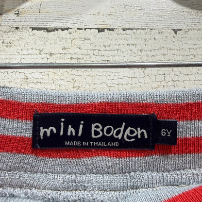 Mini Boden Denim Pants Kids 6Y Blue Striped Waist Casual Preppy EUC2