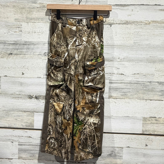 Magellan Waterproof Pants Boys XS Camo Realtree Edge Cargo Hunting Outdoors EUC0