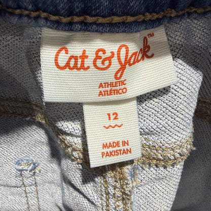 Cat & Jack Athletic Jeans Boys 12 Blue Drawstring Stretch Casual EUC5