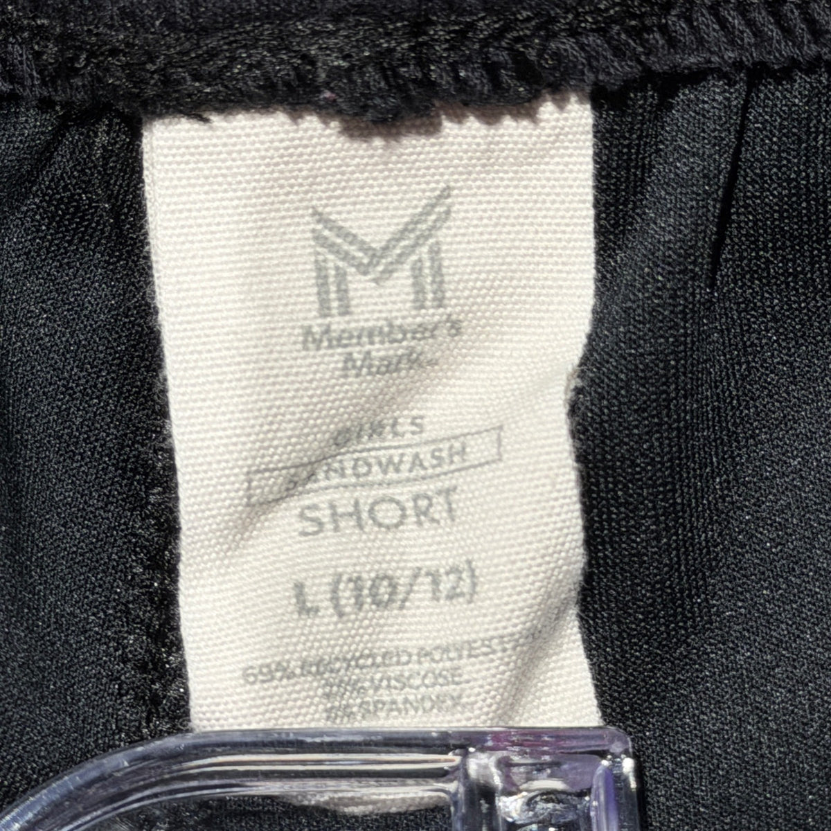 Member's Mark Sandwash Shorts 2-Pack Girls L 10/12 Pink Black Poly Blend EUC4