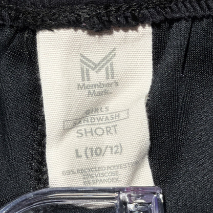 Member's Mark Sandwash Shorts 2-Pack Girls L 10/12 Pink Black Poly Blend EUC4