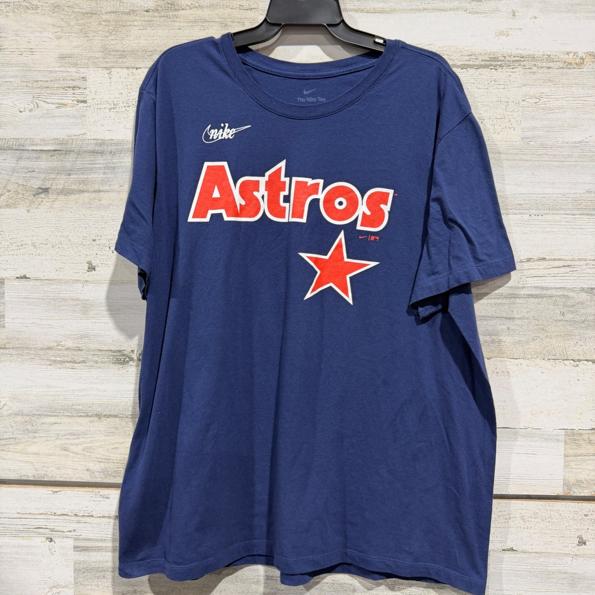 Nike Houston Astros T-Shirt Mens XXL Blue Cotton MLB Baseball Flawed*0