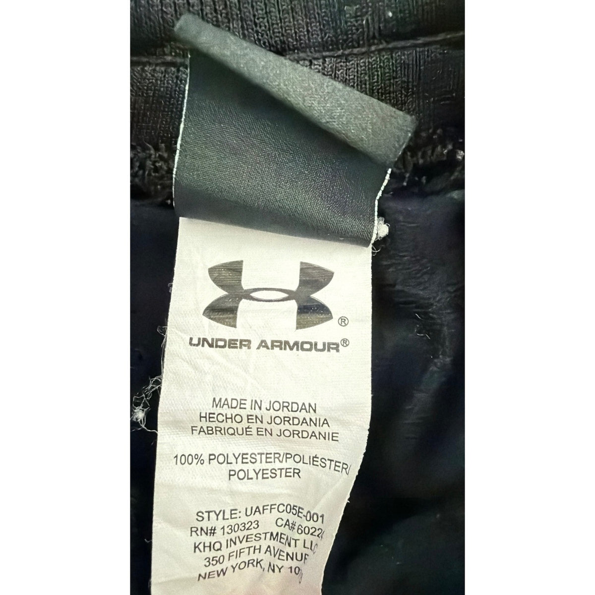 Under Armour Track Pants Boys Size 6 Black Zipper Pockets Athletic GUC*5