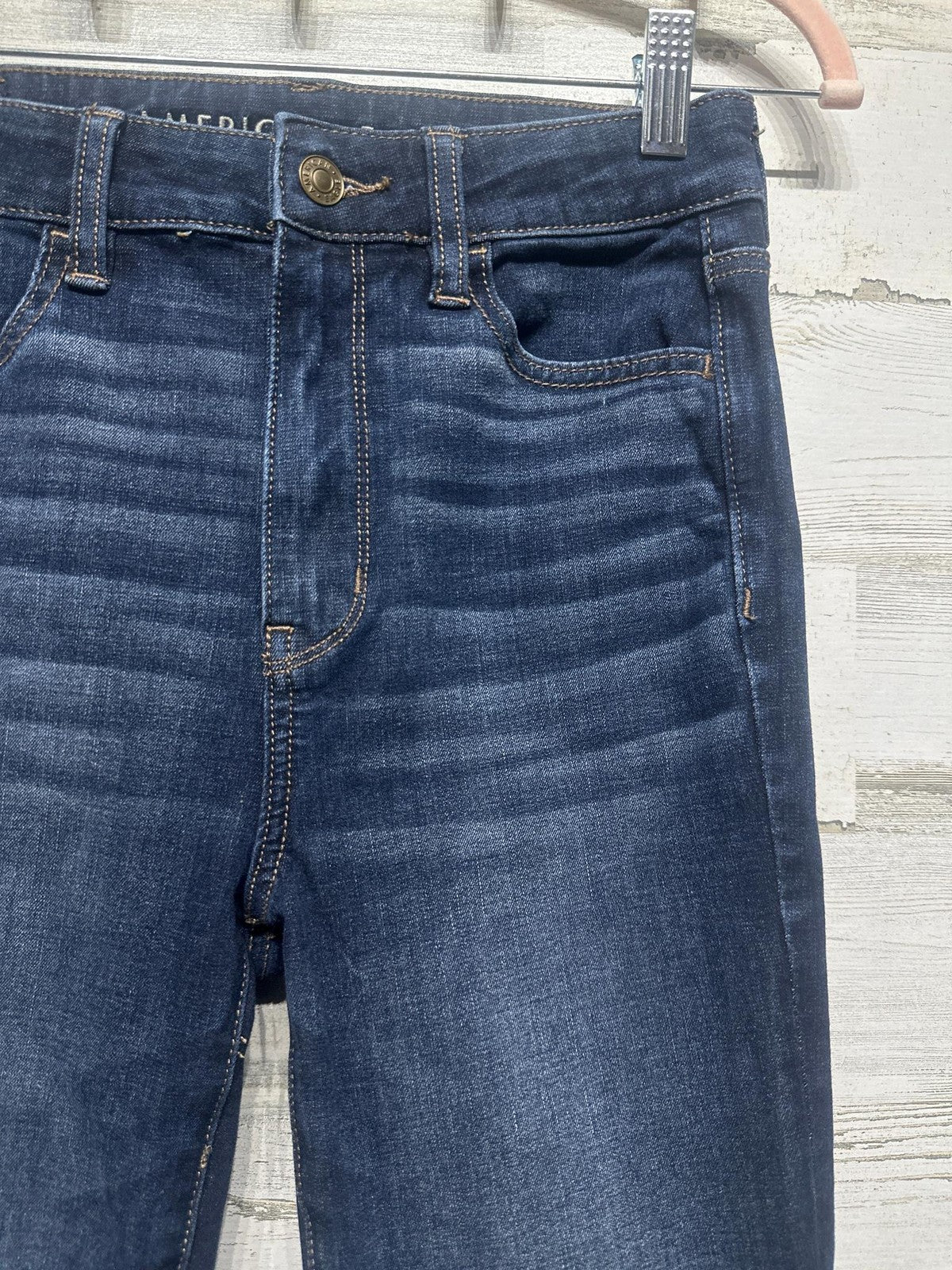 American Eagle Highest Rise Jegging Womens 4 Dark Blue Next Level Stretch GUC1