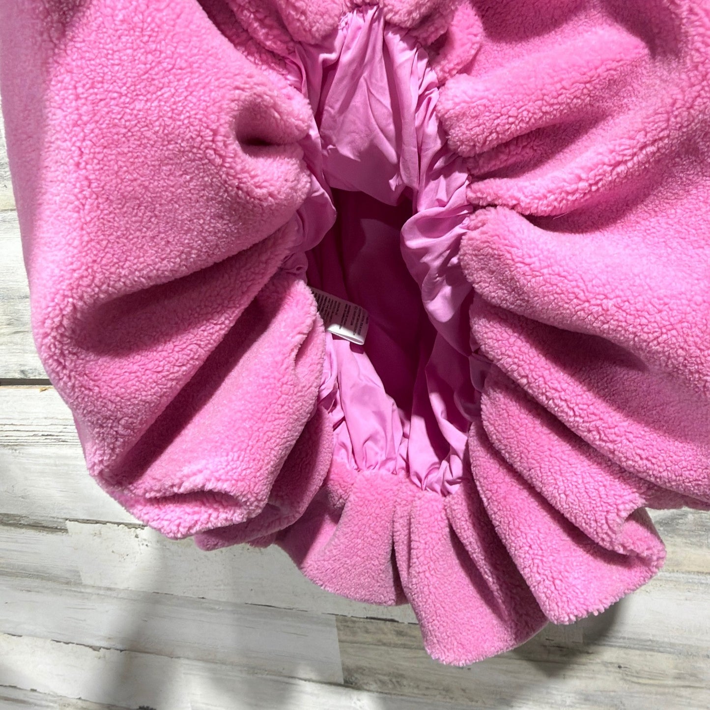 Lola and the Boys Teddy Fleece Dress Girls 12T Pink Big Bow Rhinestone NWT5
