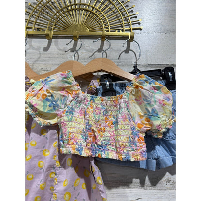 Vince Camuto Cat&Jack Summer Outfit Bundle Girls 12M Floral Lemon Seersucker1