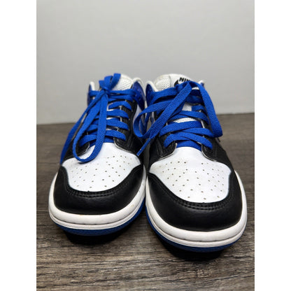 Nike Dunk Low Boys Size 4Y Blue Black White Grey Gradient Streetwear EUC1