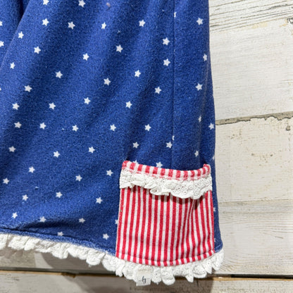 Love & Grow Swim Cover Up Girls 8Y Blue Stars Ruffle Patriotic Summer2