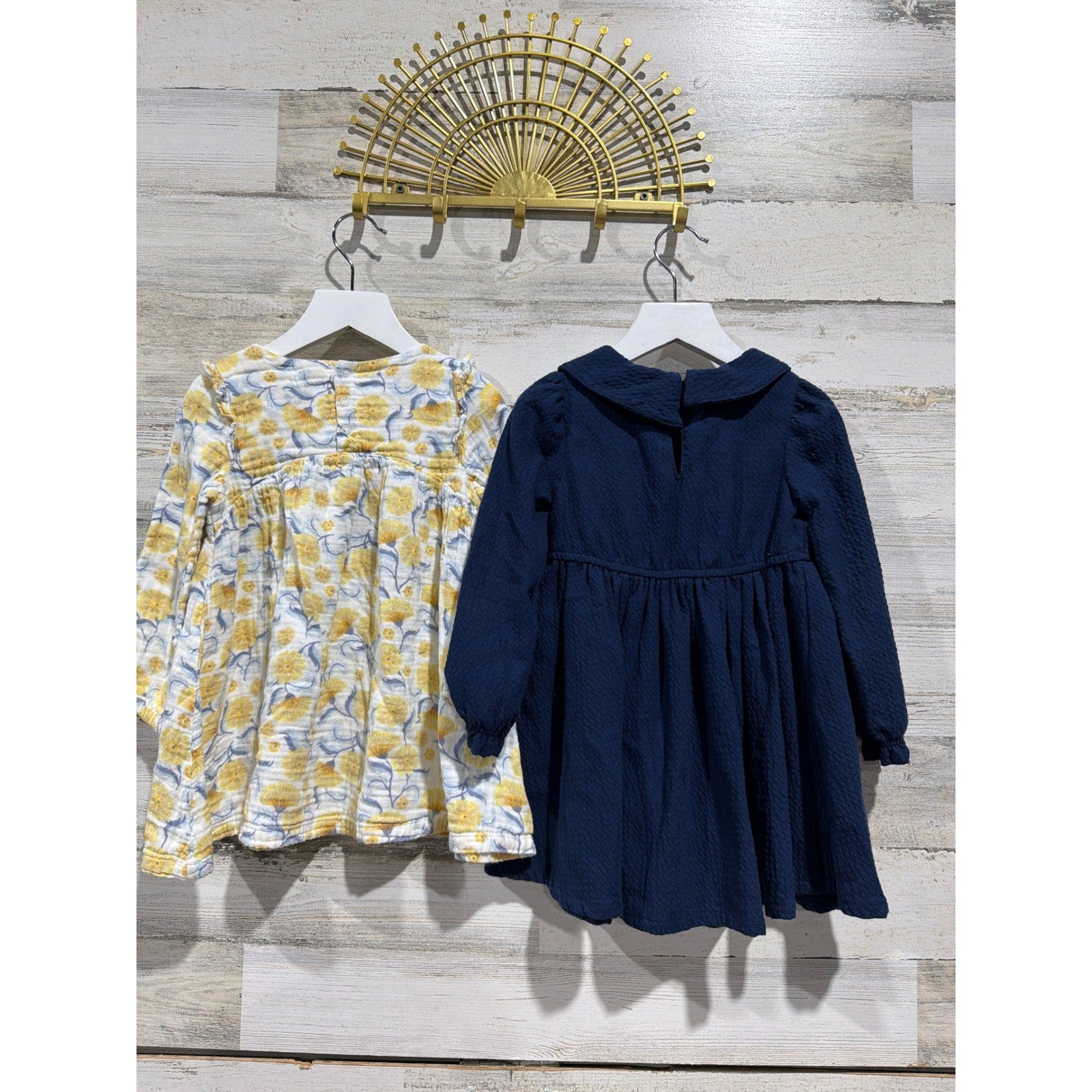 Angel Dear Wonder Nation Dress Bundle Girls 3T Navy Yellow Floral EUC3