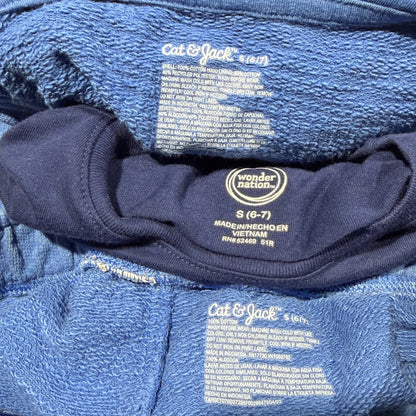 Cat & Jack Wonder Nation Bundle Boys S 6/7 Blue Hoodie Tee Shorts Casual5