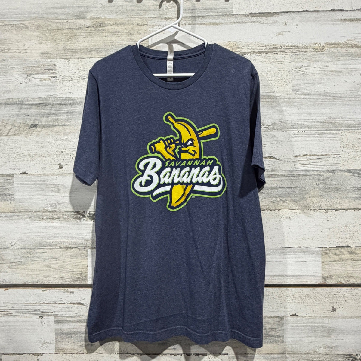 Bella Canvas Savannah Bananas Graphic Tee Men XL Blue Cotton Blend Sporty EUC0