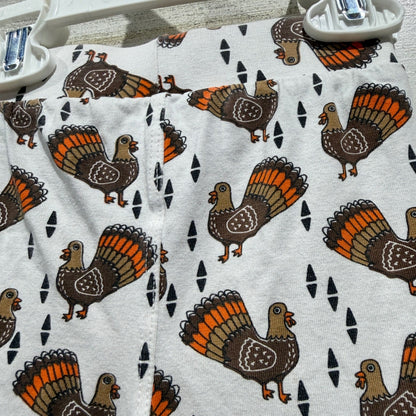 Bailey's Blossoms Turkey Outfit Set Girls 2T Brown Cotton Thanksgiving Holiday7