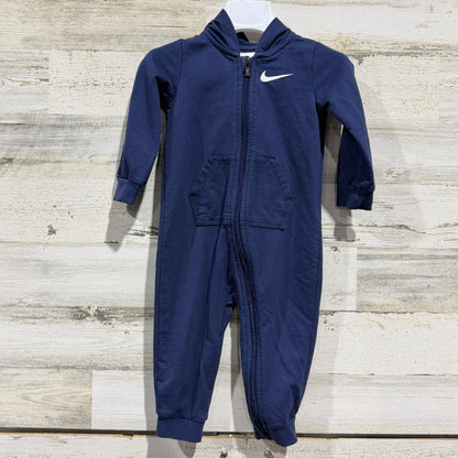 Nike Futura Romper Boys 18M Navy Blue Cotton Blend Sporty Classic EUC0