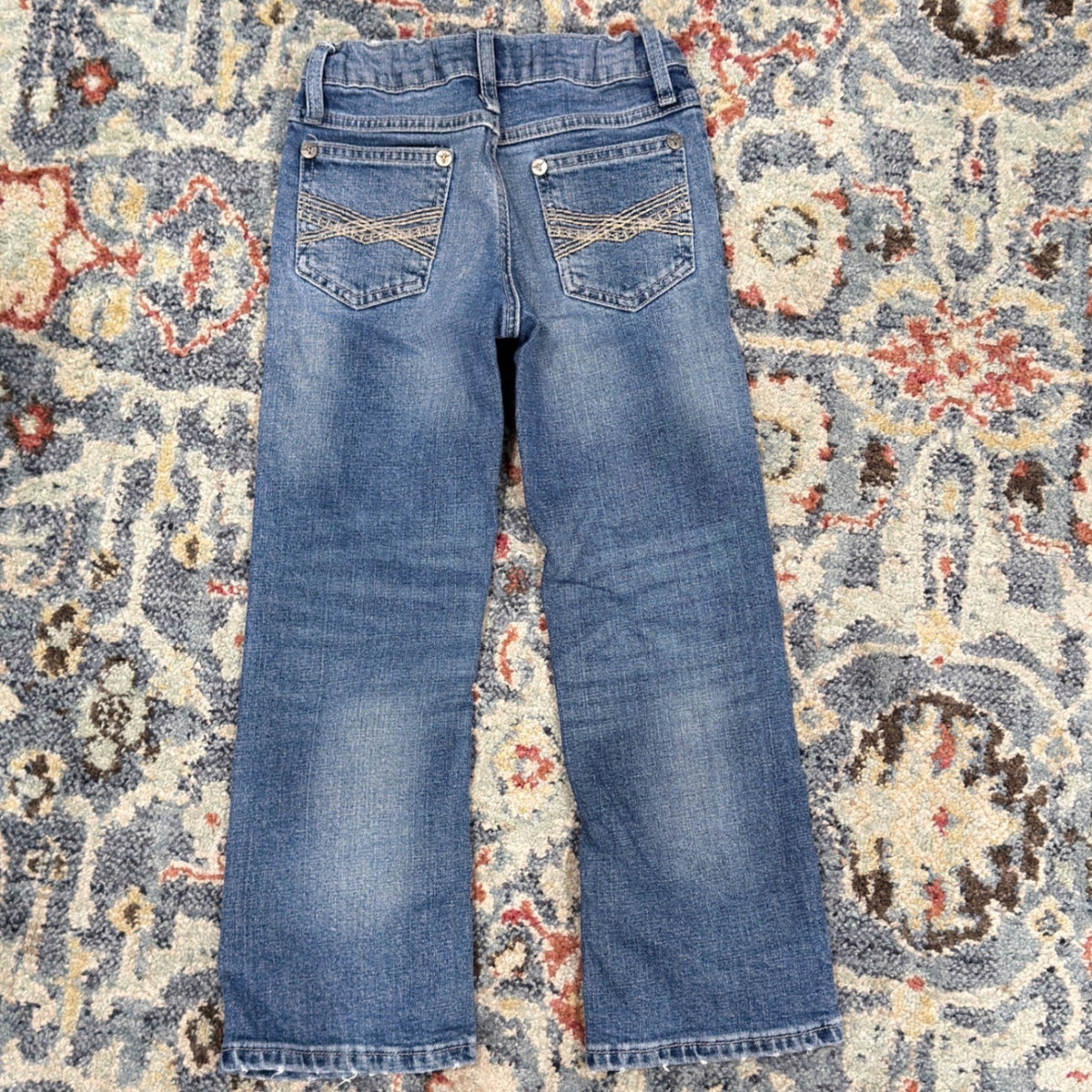 Wrangler 20X Bootcut Jeans Boys 6 Regular Embroidered Western Cowboy GUC*3