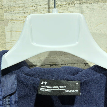 Under Armour Jacket Boys 5 Blue ColdGear Fleece Lined Windbreaker EUC2