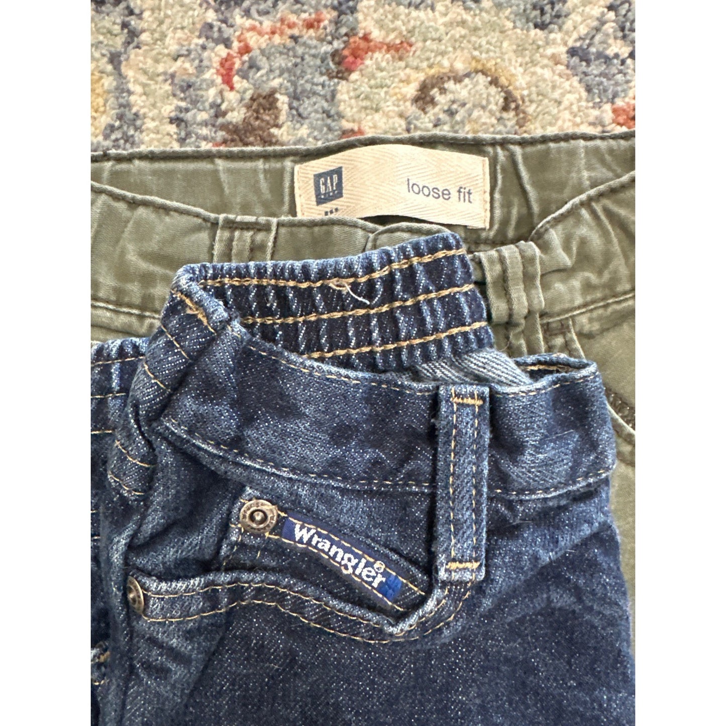 Boys 4T / 4 Long Sleeve Pants Bundle Red Olive Blue Truck6