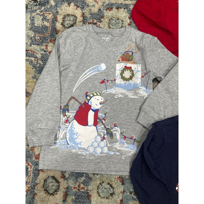 Carter's Grinch Holiday Shirt Bundle Boys 3T Red Gray Navy Christmas2