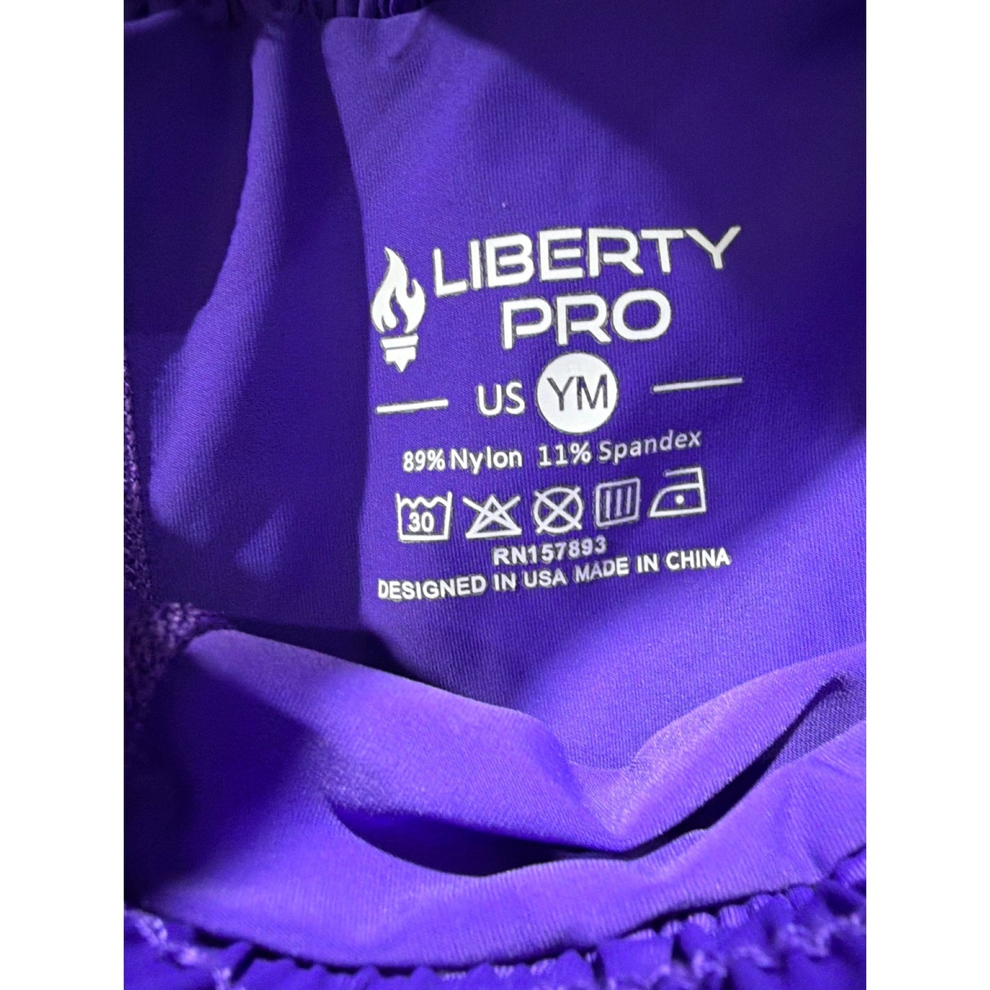 Liberty Pro Freely Shorts Skort Girls Medium Purple Blue Tie Dye Athletic EUC2