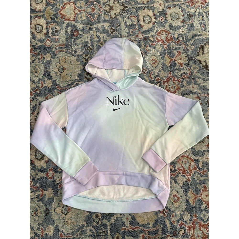Nike Hoodie Girls XL Pastel Tie Dye High Low Pullover EUC0