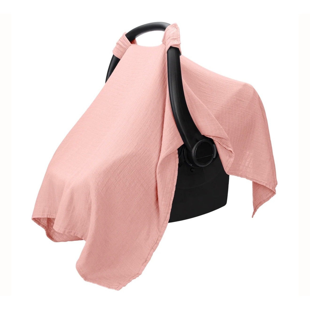 Comfy Cubs Car Seat Cover Baby Infant Pink Muslin Bamboo Gauze Boho EUC8
