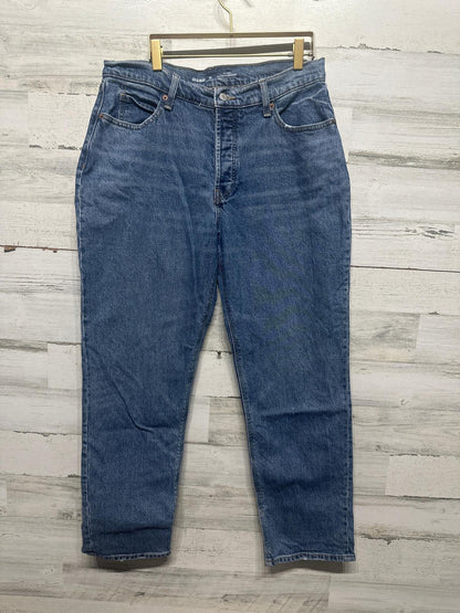 Old Navy Slouchy Straight Jeans Women 10 Blue High Rise Denim 90s Core EUC0