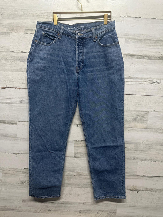 Old Navy Slouchy Straight Jeans Women 10 Blue High Rise Denim 90s Core EUC0