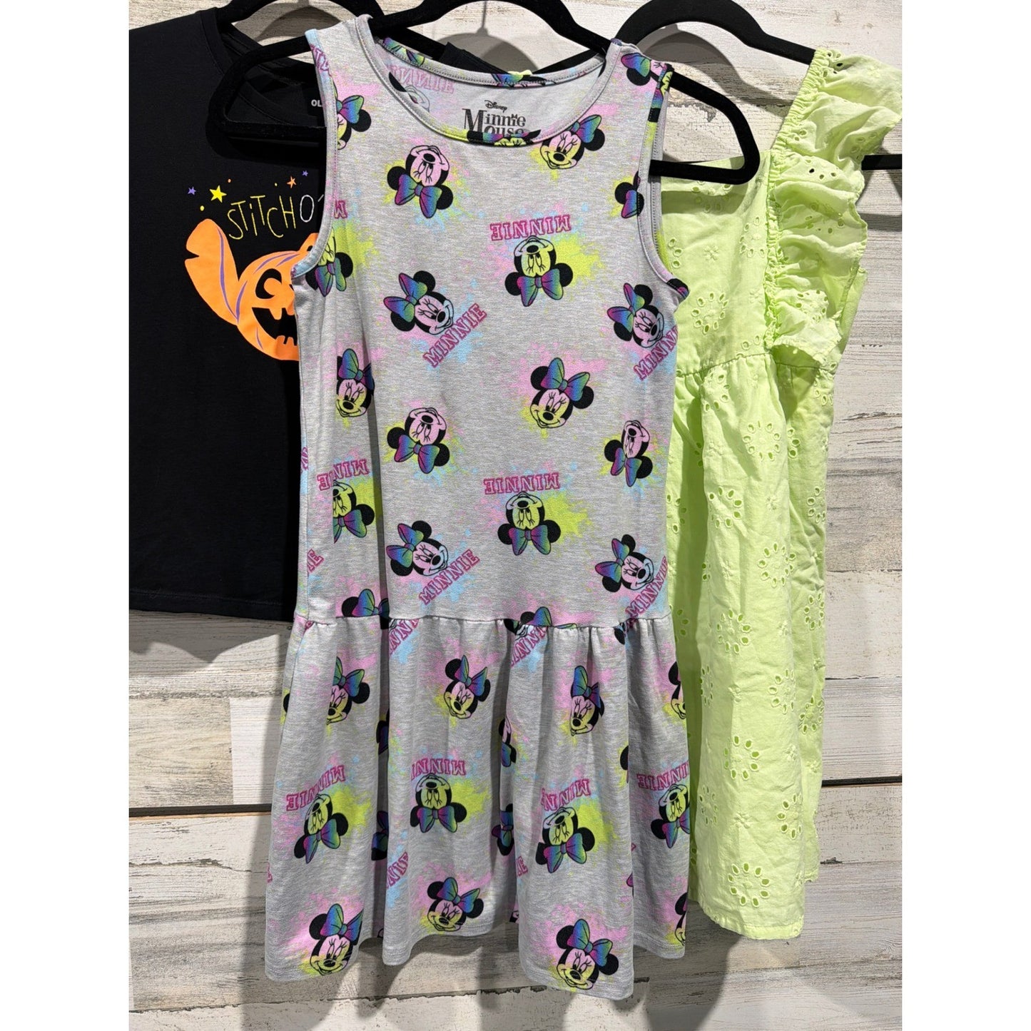 Old Navy Disney Carters Bundle Girls 10/12 Halloween Stitch Minnie Eyelet EUC2