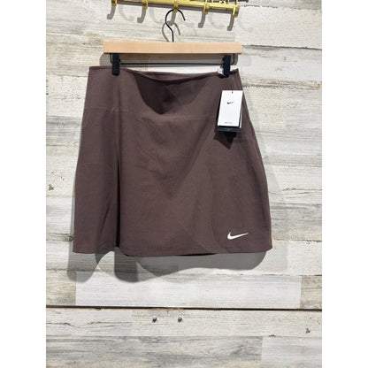 Nike Golf Skirt Women XL Brown Dri-FIT Victory Textured Sporty Tennis Core NWT0