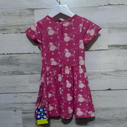 Kickee Pants Poodle Dress Girls 18-24m Pink Bamboo Viscose Short Sleeve NWT3
