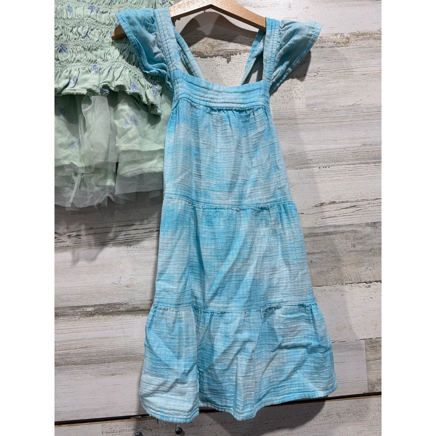 Old Navy Cat & Jack Clothing Lot Girls 4T 5 Blue Green Floral Tie Dye Boho EUC1